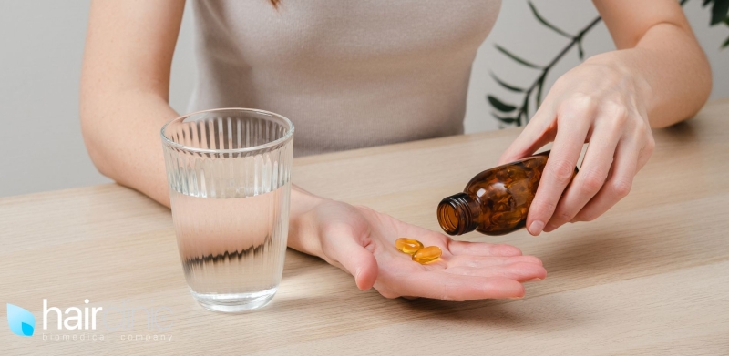 woman taking vitamins